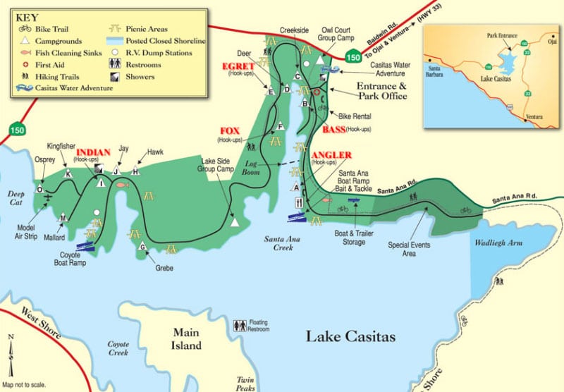 Lake Casitas Campground Map