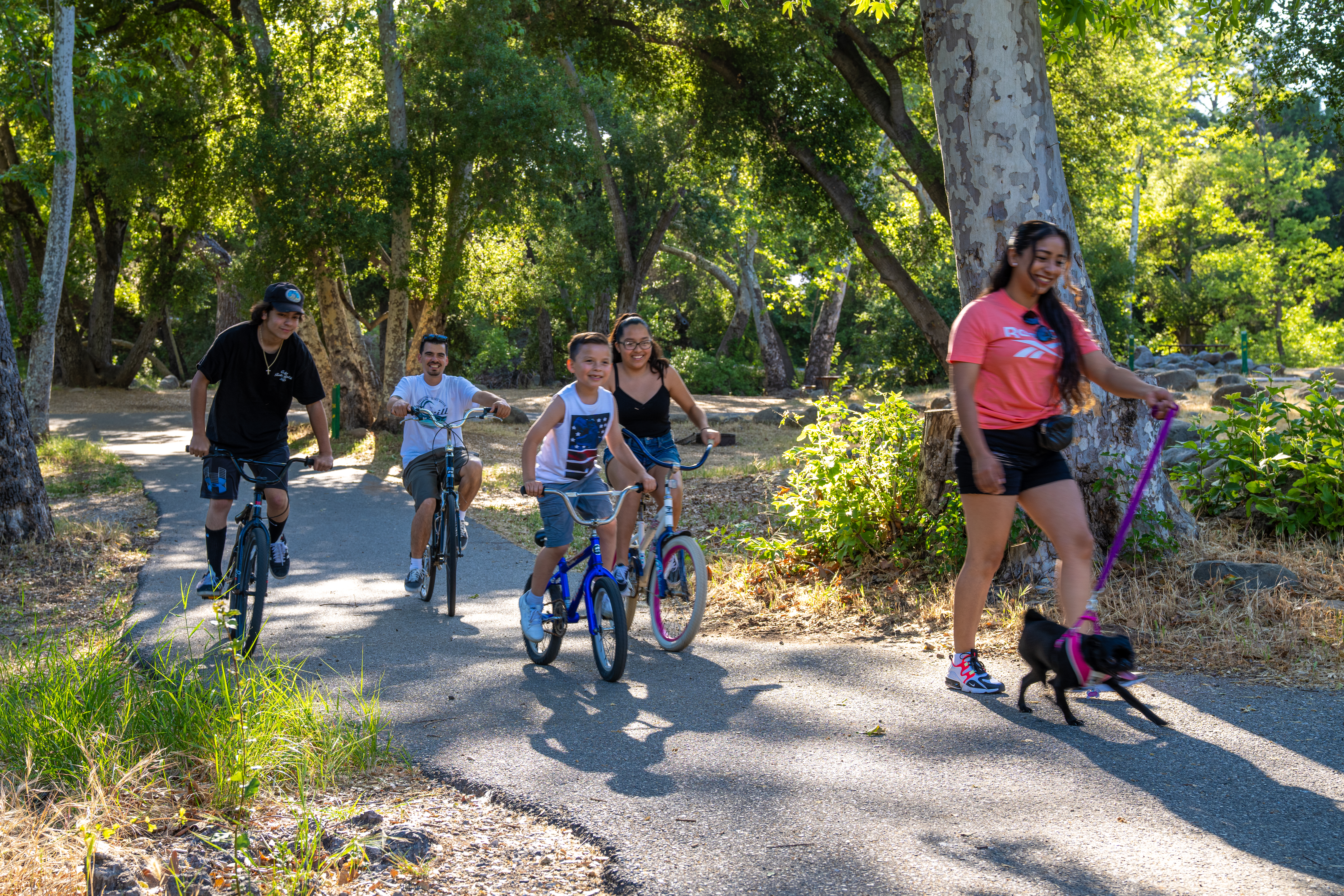 Biking the trail at lake casitas recreation area, california